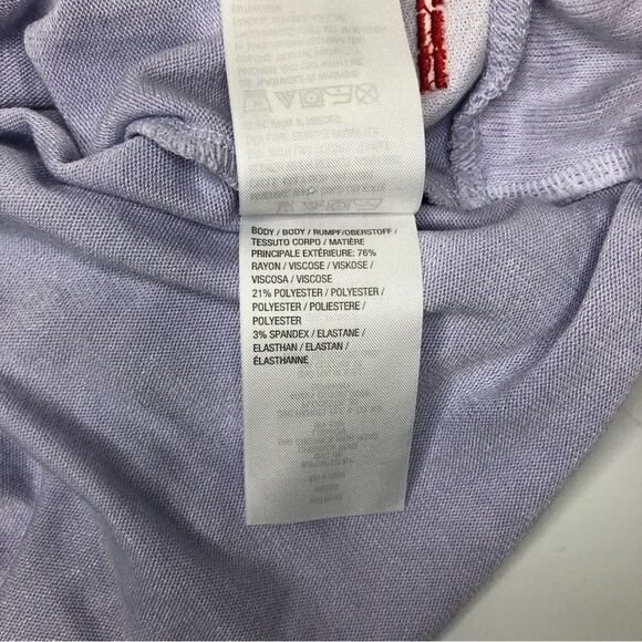 Peace Love World Sweatshirt Lightweight Soft Lavender Oversized Size Small - Picture 10 of 11